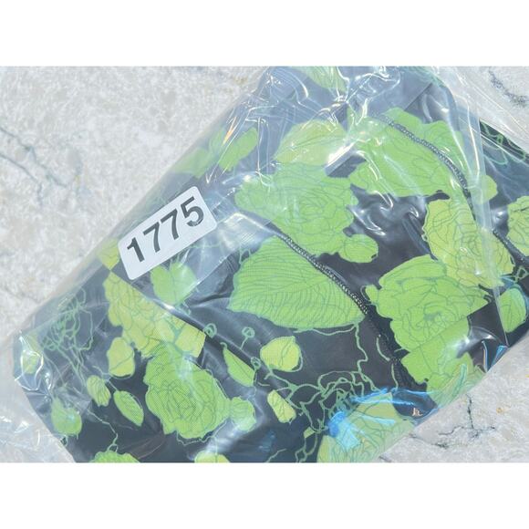 Venus Flamenco Style Summer Dress Asymmetrical Hem Green Black Floral Medium JL - Picture 8 of 8